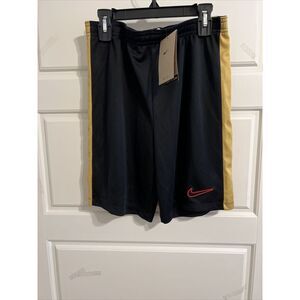 Nike Kids‎ Black/Gold Soccer Shorts DX5476-011. Kids Sz: Large